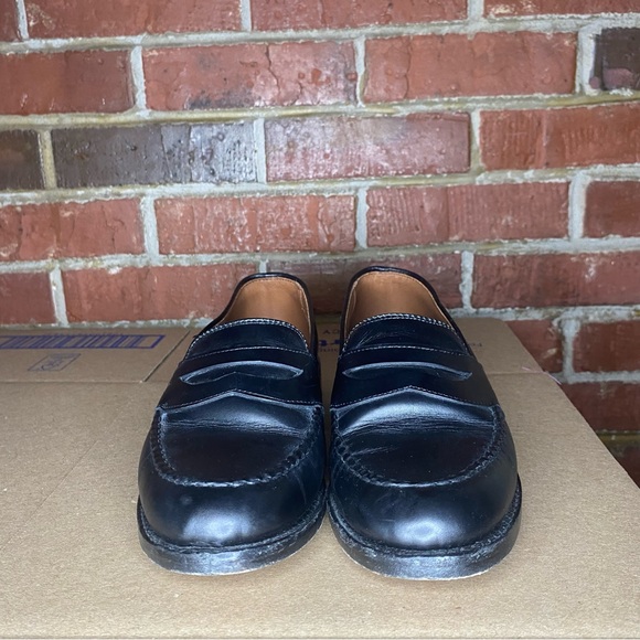 ALLEN EDMONDS Randolph Black Leather Sz 6 Mens Penny Loafers - Picture 2 of 12